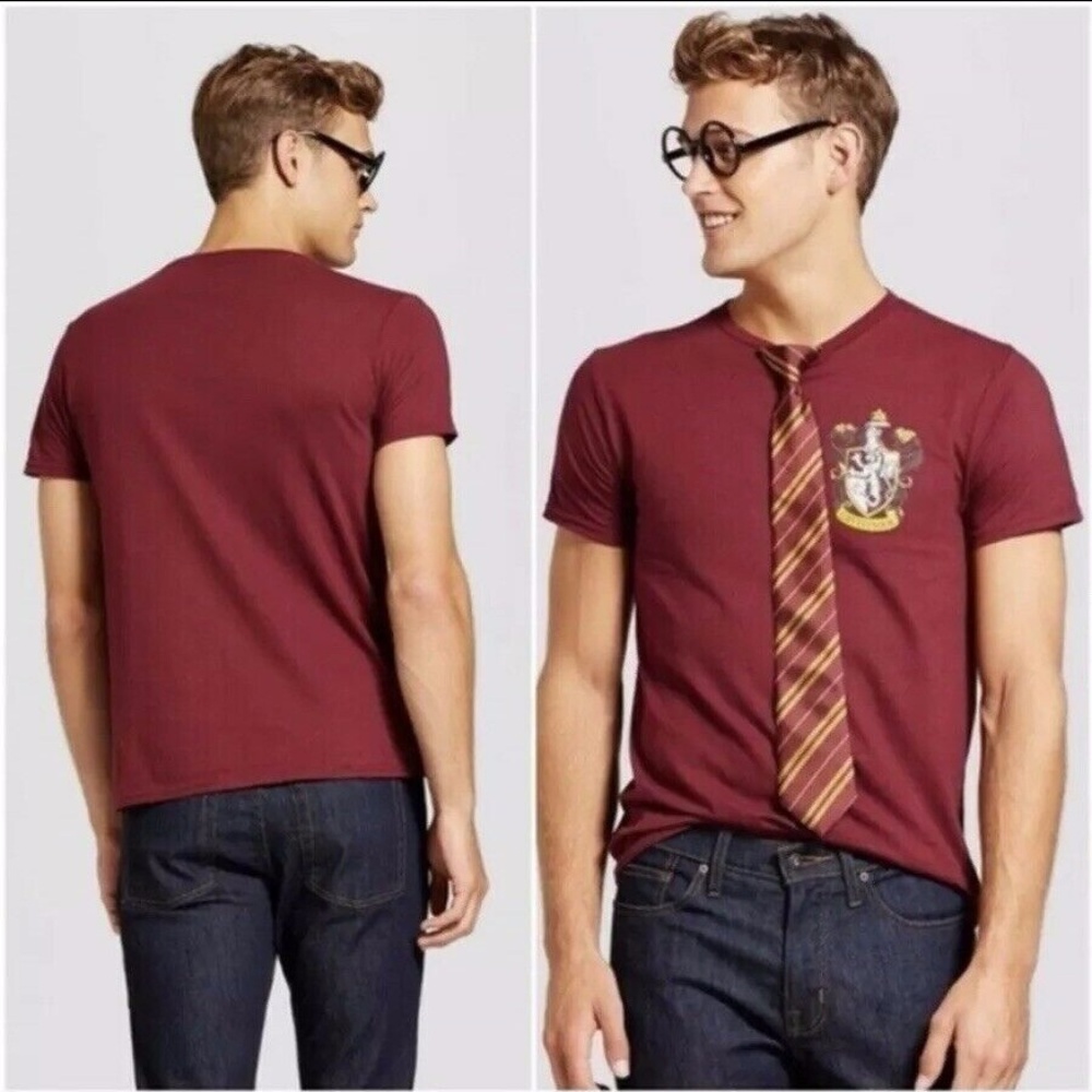 Harry Potter Graphic Tee, Tie and Glasses Set